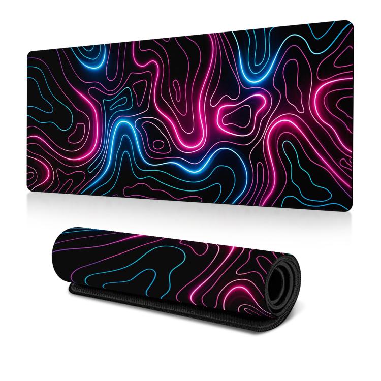 Abstrakte Linienstruktur Mauspad Rutschfeste Schreibtischmatte Für Büro, Gaming, 300x600x2mm, 300x700x2mm, 300x800x2mm, 400x900x2mm