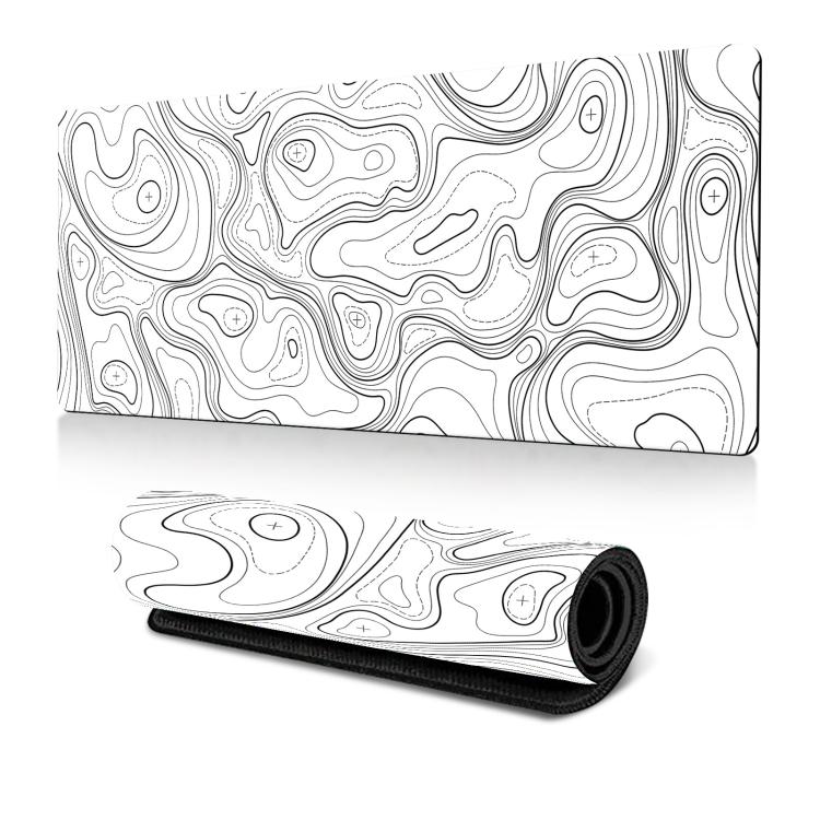 Abstrakte Linienstruktur Mauspad Rutschfeste Schreibtischmatte Für Büro, Gaming, 300x600x2mm, 300x700x2mm, 300x800x2mm, 400x900x2mm