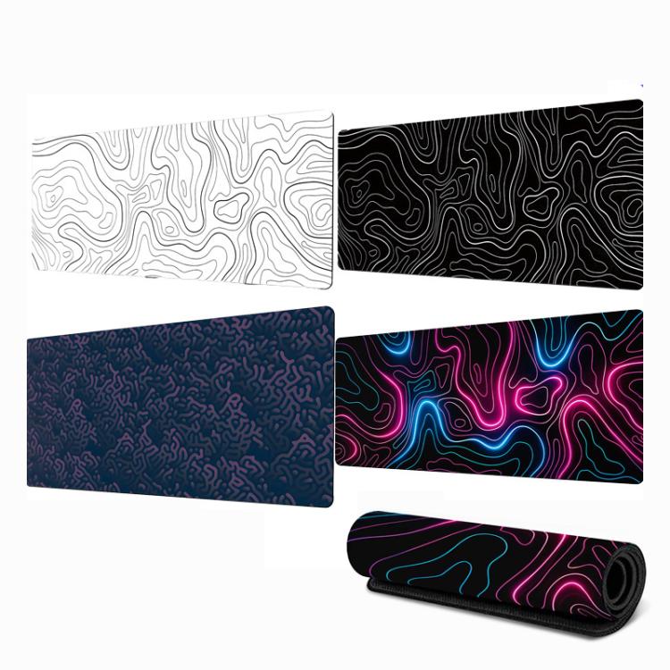 Abstrakte Linienstruktur Mauspad Rutschfeste Schreibtischmatte Für Büro, Gaming, 300x600x2mm, 300x700x2mm, 300x800x2mm, 400x900x2mm