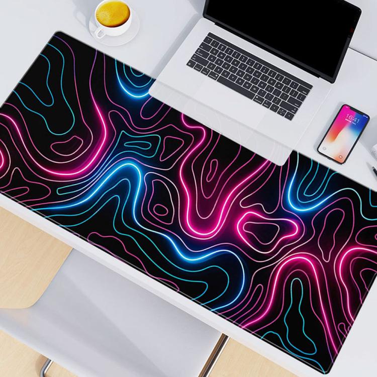 Abstrakte Linienstruktur Mauspad Rutschfeste Schreibtischmatte Für Büro, Gaming, 300x600x2mm, 300x700x2mm, 300x800x2mm, 400x900x2mm