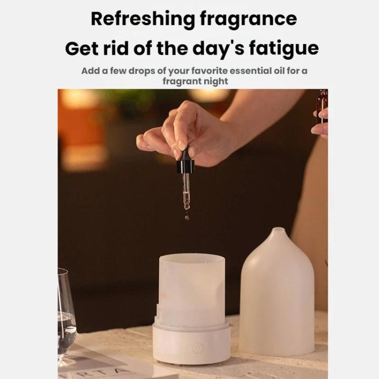 Vase Nebel Luftbefeuchter Aromatherapie Diffusor USB Buntes Stimmungslicht