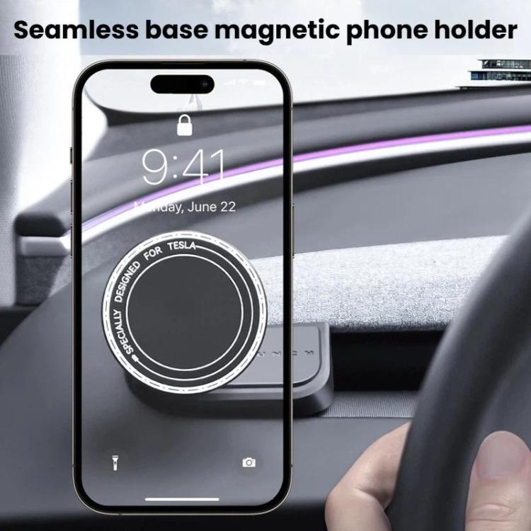 For Tesla 2025+ MODEL Y JUNIPER 2024+ Model 3 Highland Phone Holder Dashboard Phone Holder Base, Stand+Base Black, Base Black, Stand+Base Grey, Base Grey