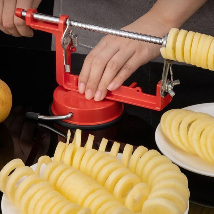 Manuelle Hand-Kartoffel-Twister-Maschine, Spiral-Pommes-Schneider für knusprige Lockenfritten, Twisted Potato Cutter