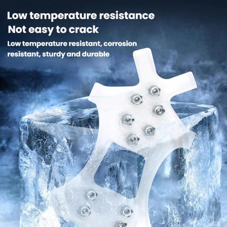 AOTU AT616 1 Paar Outdoor Anti-Sturz 10-Zacken-Steigeisen Eiskrallen Bergsteigen Eis Schnee Rutschfeste Überschuhe, S für Schuhgröße 24-33, M für Schuhgröße 34-40, L für Schuhgröße 41-44, XL für Schuhgröße 45-49