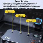 226W 3 In 1 Car Cigarette Lighter Digital Display PD Fast-Charging Car Charger, C33