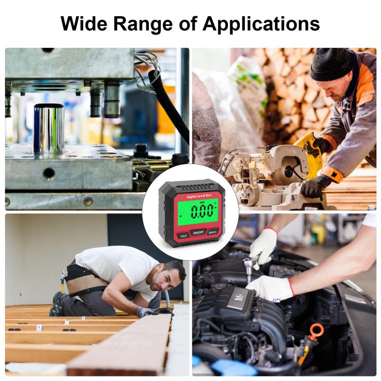 Digitaler Neigungsmesser mit Magnetfuß & LCD-Display Mini Winkelmesser Gradmesser Neigungsmesser, VA107