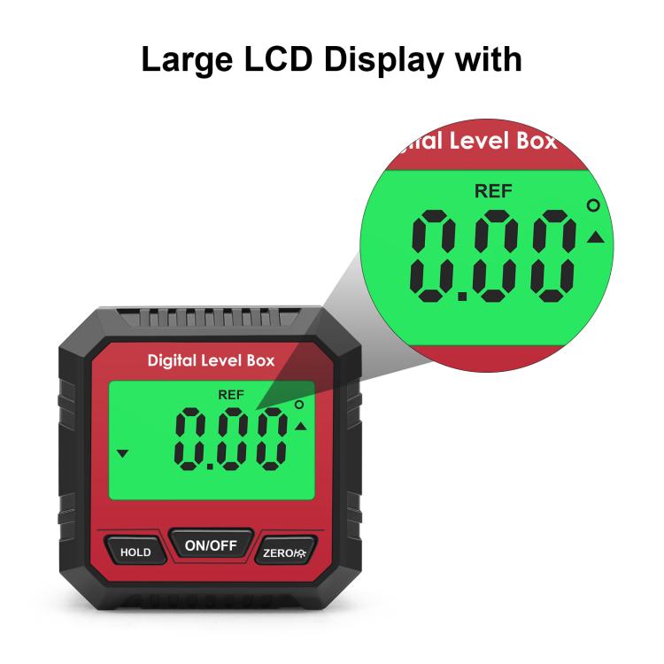 Digitaler Neigungsmesser mit Magnetfuß & LCD-Display Mini Winkelmesser Gradmesser Neigungsmesser, VA107