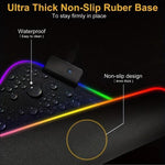 Micro-USB LED leuchtende Maus-Tastatur-Unterlage RGB bunte Lichter gesperrte Kante verdickte Maus-Schreibtischunterlage, 250x350x3mm, 250x350x4mm, 300x800x3mm, 300x800x4mm, 400x900x3mm, 400x900x4mm