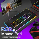 Micro-USB LED leuchtende Maus-Tastatur-Unterlage RGB bunte Lichter gesperrte Kante verdickte Maus-Schreibtischunterlage, 250x350x3mm, 250x350x4mm, 300x800x3mm, 300x800x4mm, 400x900x3mm, 400x900x4mm