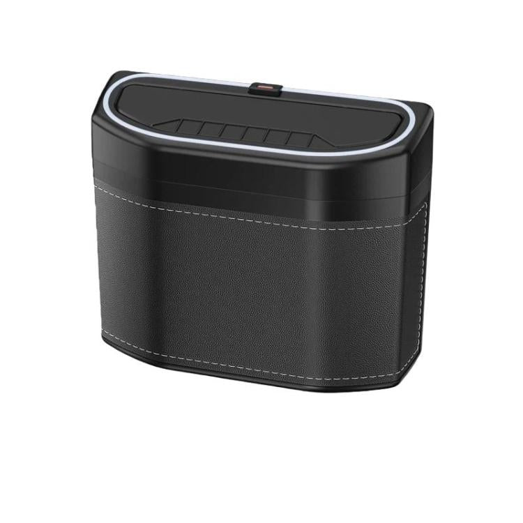 Car Trash Can Side-mounted Storage Box With Light
