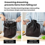 Drawstring Portable Raw Lunch Box Bag Lightweight Compact Lunch Bag
