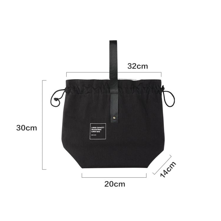 Drawstring Portable Raw Lunch Box Bag Lightweight Compact Lunch Bag