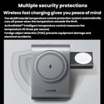 ANKER B2599 15W 3 In 1 Desktop Magnetic Wireless Charger Docking Station For iPhone / iWatch / AirPods, US Plug, B2599