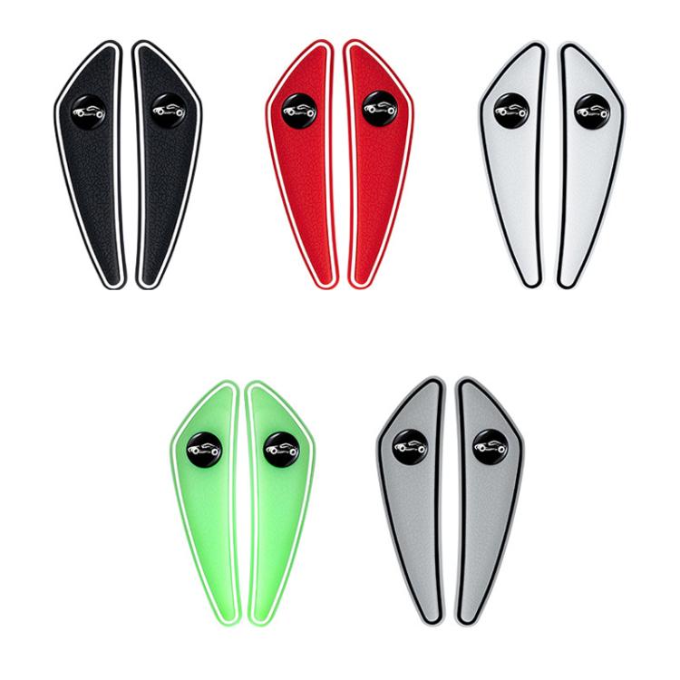 4pcs /Set Car Door Corner Anti-scratch Rearview Mirror Protectors, Black, Red, White, Gray, Luminous