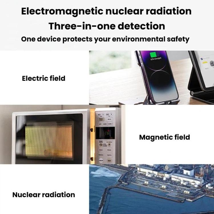 FNIRSI GC-03 3-in-1 Elektromagnetischer Nuklearstrahlungsdetektor für Meeresfrüchte Umweltanwendung