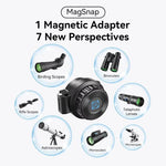 APEXEL APL-F006 magnetischer Schnellverschluss-Telefonadapter für Teleskop, Mikroskop, Fernglas und Spektive, 45-55 mm, 36-46 mm