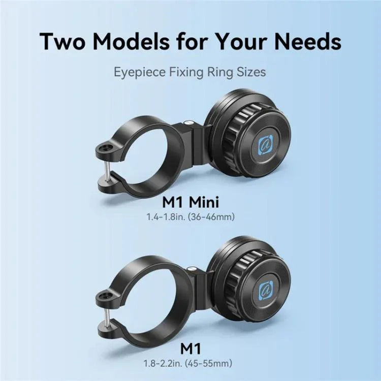 APEXEL APL-F006 magnetischer Schnellverschluss-Telefonadapter für Teleskop, Mikroskop, Fernglas und Spektive, 45-55 mm, 36-46 mm