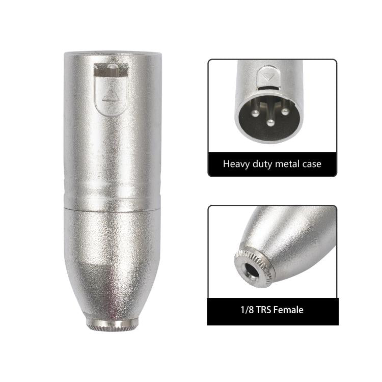 Metallgehäuse 3,5mm Buchse 1/8 TRS zu Carnott Stecker XLR Stecker Audio Adapter