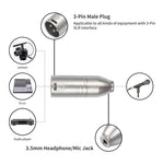Metallgehäuse 3,5mm Buchse 1/8 TRS zu Carnott Stecker XLR Stecker Audio Adapter
