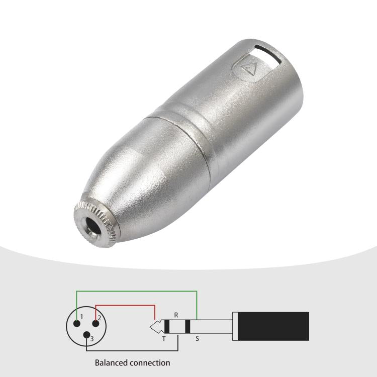 Metallgehäuse 3,5mm Buchse 1/8 TRS zu Carnott Stecker XLR Stecker Audio Adapter