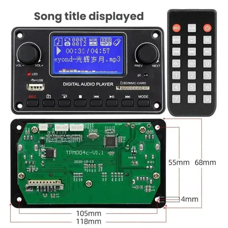 MP3-Bluetooth-Decoderplatine USB-Verlustfreier FIHI-Audioplayer, TPM157