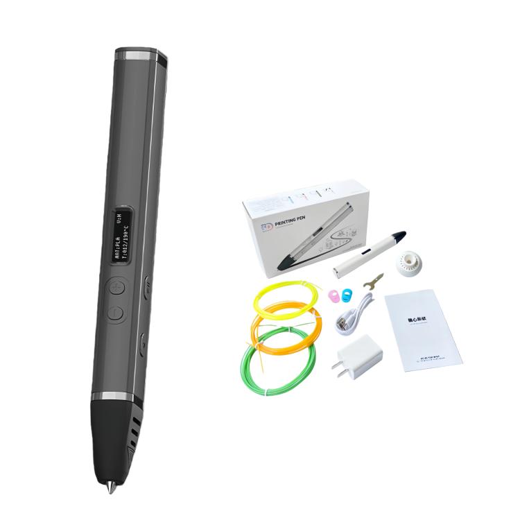 3D-Druckstift-Set mit abnehmbarem Gehäuse, HD-OLED-Bildschirm und präziser Temperaturregelung – 3-Geschwindigkeiten einstellbar, ohne Stecker, US-Stecker, EU-Stecker
