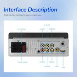 5,1 Zoll horizontaler Bildschirm Einsitzer-Universal-MP5-Player mit kabelloser Carplay-Funktion, integriertes Gerät, Standard, Standard + 12 Lichtkamera