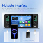 5,1 Zoll horizontaler Bildschirm Einsitzer-Universal-MP5-Player mit kabelloser Carplay-Funktion, integriertes Gerät, Standard, Standard + 12 Lichtkamera