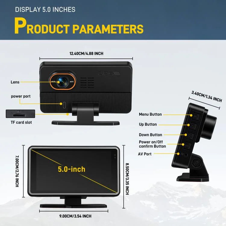 5 Zoll 1080P Auto-Kamera mit WIFI HUD Display Auto-DVRs, L5965