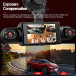 3 Zoll 1080P Auto-Dashcam mit vier Objektiven 480P Innenraum Links Rechts Rückkameras, L5972