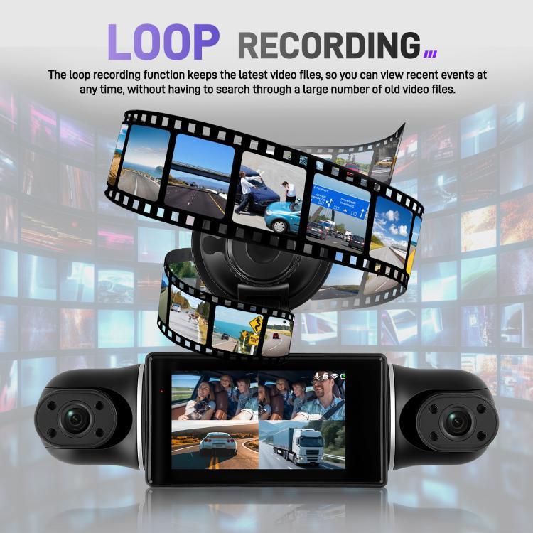 3 Zoll 2K Auto-DVR-Kamera WIFi Quad-Aufnahme HD Auto-Rekorder mit 1080P G-Sensor, L5942