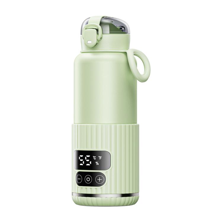 Tragbarer Babyflaschenwärmer 15000 mAh Kabelloser smarter Heizbecher mit einstellbarer Temperatur und konstanter 48-Stunden-Warmhaltefunktion, IPX6 Wasserdicht, Glas Weiß, Glas Grün, Edelstahl Weiß, Edelstahl Grün