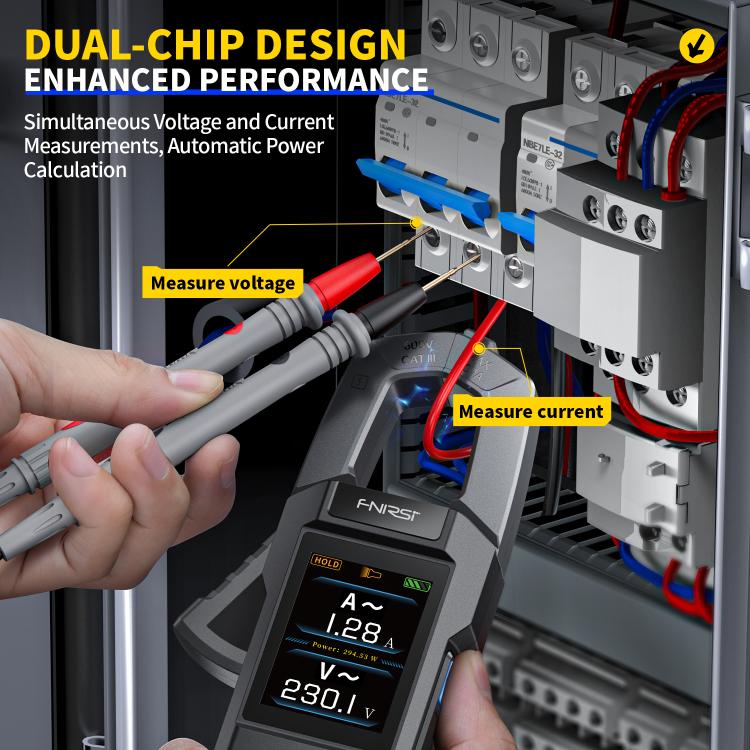 FNIRSI Vollautomatisches intelligentes Stromzangen-Multimeter, DMC-100