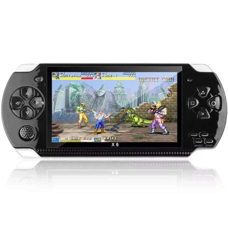 X6 tragbare Spielekonsole 4,3 Zoll HD Gaming Handheld, 8G mit Kamera, 32G ohne Kamera