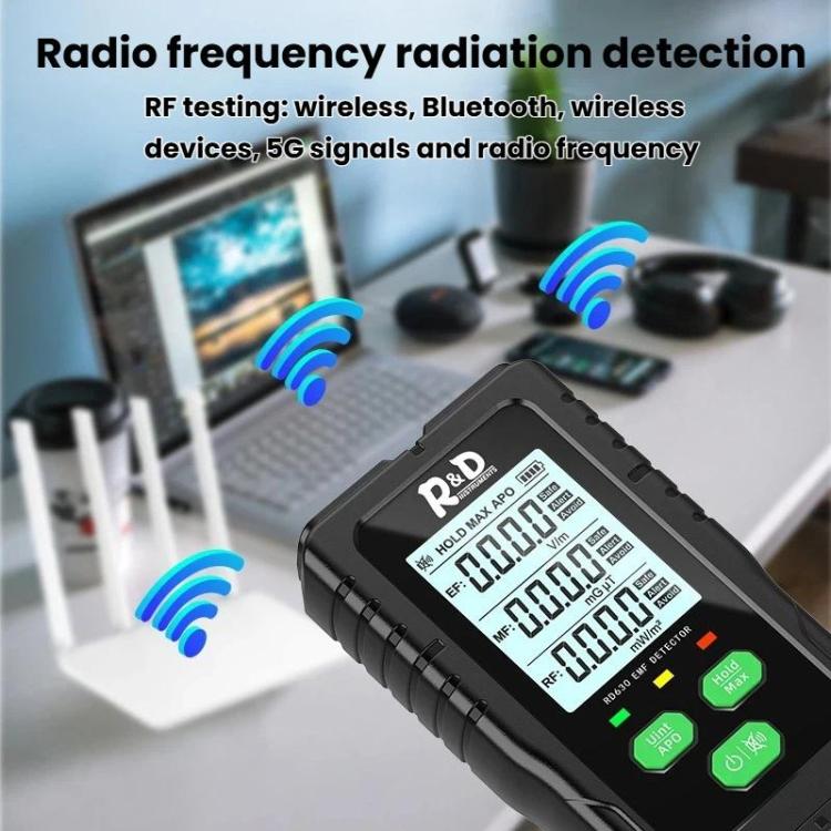 R&D INSTRUMENTS RD630 3-in-1 Elektrisches Feld Magnetfeld RF-Detektor Elektromagnetischer Strahlungstester, RD630