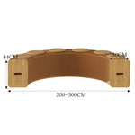 Akkordeon ausklappbare Papierbank, klappbares Sofastuhl, Eingangshocker, Höhe 30cm 3-Sitzer Braun, Höhe 30cm 6-Sitzer Braun, Höhe 30cm 9-Sitzer Braun, Höhe 44cm 3-Sitzer Braun, Höhe 44cm 6-Sitzer Braun, Höhe 44cm 9-Sitzer Braun