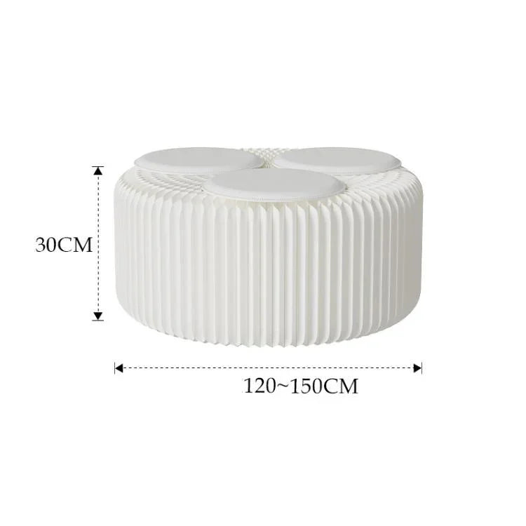 Akkordeon ausklappbare Papierbank, klappbares Sofastuhl, Eingangshocker, Höhe 30cm 3-Sitzer Braun, Höhe 30cm 6-Sitzer Braun, Höhe 30cm 9-Sitzer Braun, Höhe 44cm 3-Sitzer Braun, Höhe 44cm 6-Sitzer Braun, Höhe 44cm 9-Sitzer Braun