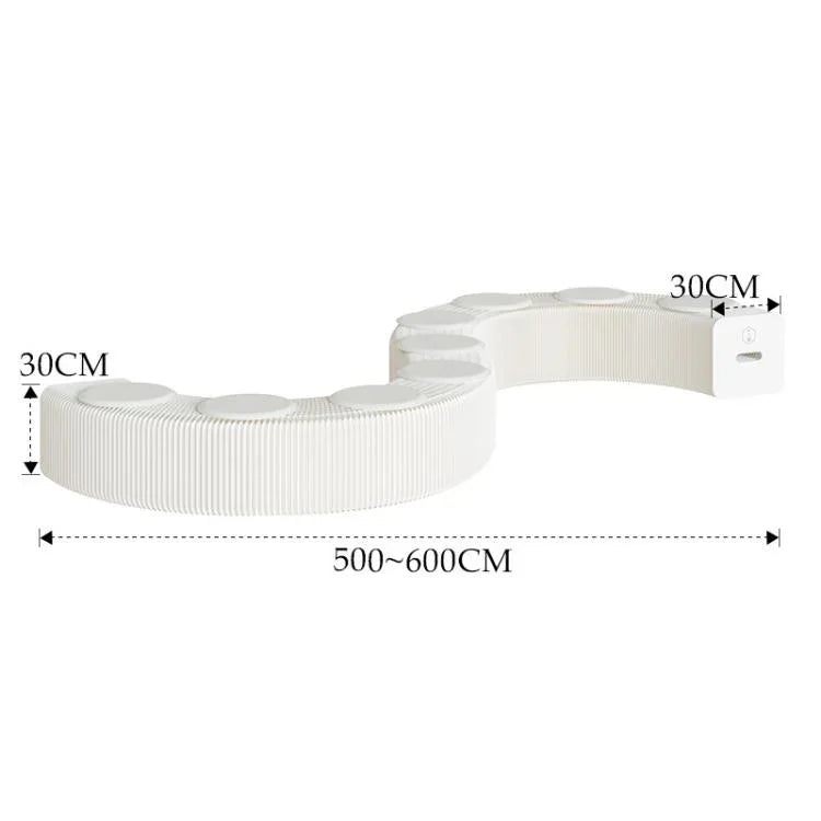 Akkordeon ausklappbare Papierbank, klappbares Sofastuhl, Eingangshocker, Höhe 30cm 3-Sitzer Braun, Höhe 30cm 6-Sitzer Braun, Höhe 30cm 9-Sitzer Braun, Höhe 44cm 3-Sitzer Braun, Höhe 44cm 6-Sitzer Braun, Höhe 44cm 9-Sitzer Braun