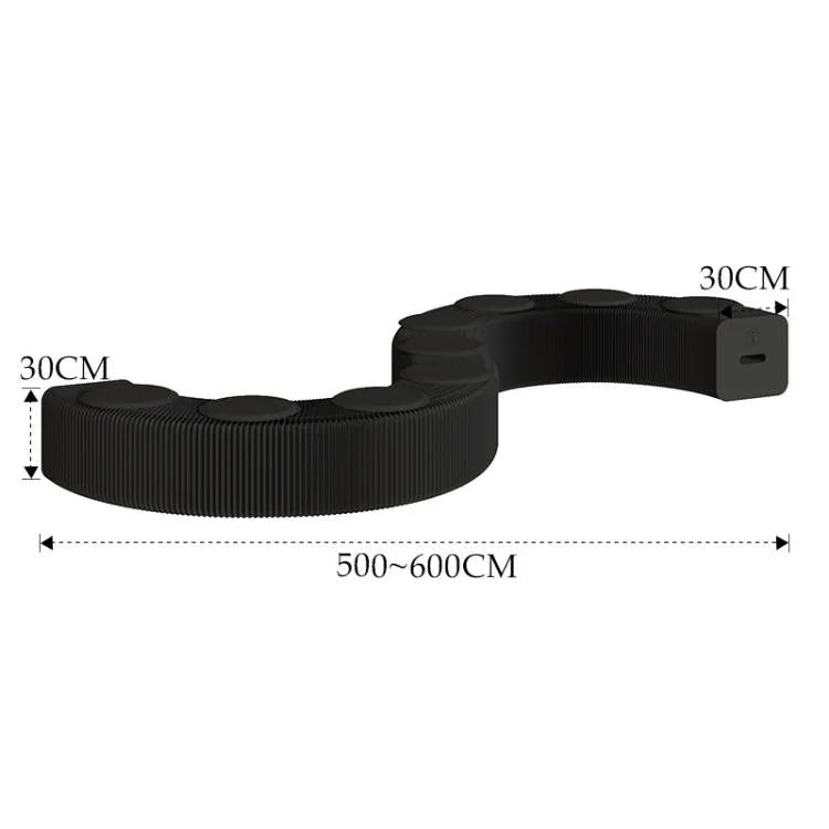 Akkordeon ausklappbare Papierbank, klappbares Sofastuhl, Eingangshocker, Höhe 30cm 3-Sitzer Braun, Höhe 30cm 6-Sitzer Braun, Höhe 30cm 9-Sitzer Braun, Höhe 44cm 3-Sitzer Braun, Höhe 44cm 6-Sitzer Braun, Höhe 44cm 9-Sitzer Braun