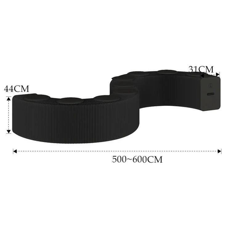 Akkordeon ausklappbare Papierbank, klappbares Sofastuhl, Eingangshocker, Höhe 30cm 3-Sitzer Braun, Höhe 30cm 6-Sitzer Braun, Höhe 30cm 9-Sitzer Braun, Höhe 44cm 3-Sitzer Braun, Höhe 44cm 6-Sitzer Braun, Höhe 44cm 9-Sitzer Braun