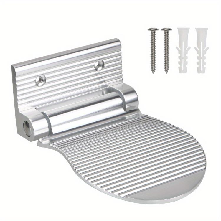 Badezimmer-Klapptritt aus Space Aluminium, rutschfest, Duschfußstütze für Schwangere und Senioren