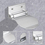 Badezimmer-Klapptritt aus Space Aluminium, rutschfest, Duschfußstütze für Schwangere und Senioren