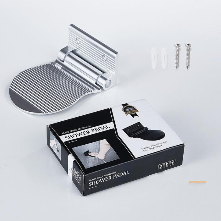 Badezimmer-Klapptritt aus Space Aluminium, rutschfest, Duschfußstütze für Schwangere und Senioren