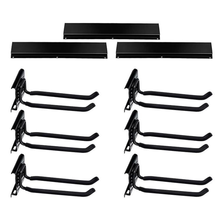 9 Stück Wandmontierte Metall-Slatwall-Haken Gartenwerkzeug Abnehmbarer Aufhänger, Abnehmbarer Aufhänger