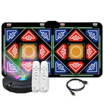 AR Bewegungsgesteuerte Tanzmatte für TV & PC Drahtloses Dual-Player Fitness Game Pad mit HDMI & 16GB Speicherkarte, Paar-Stil, Samt-Stil