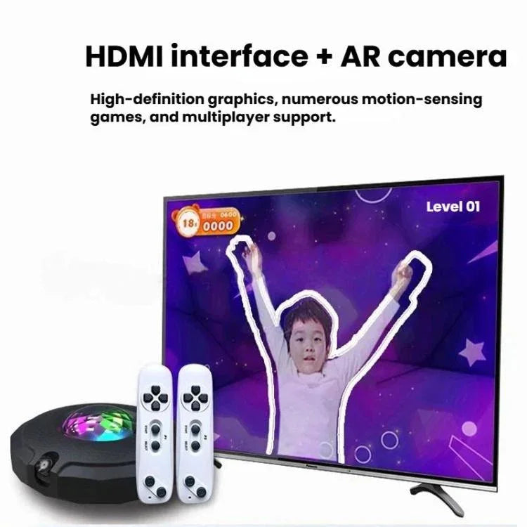AR Bewegungsgesteuerte Tanzmatte für TV & PC Drahtloses Dual-Player Fitness Game Pad mit HDMI & 16GB Speicherkarte, Paar-Stil, Samt-Stil