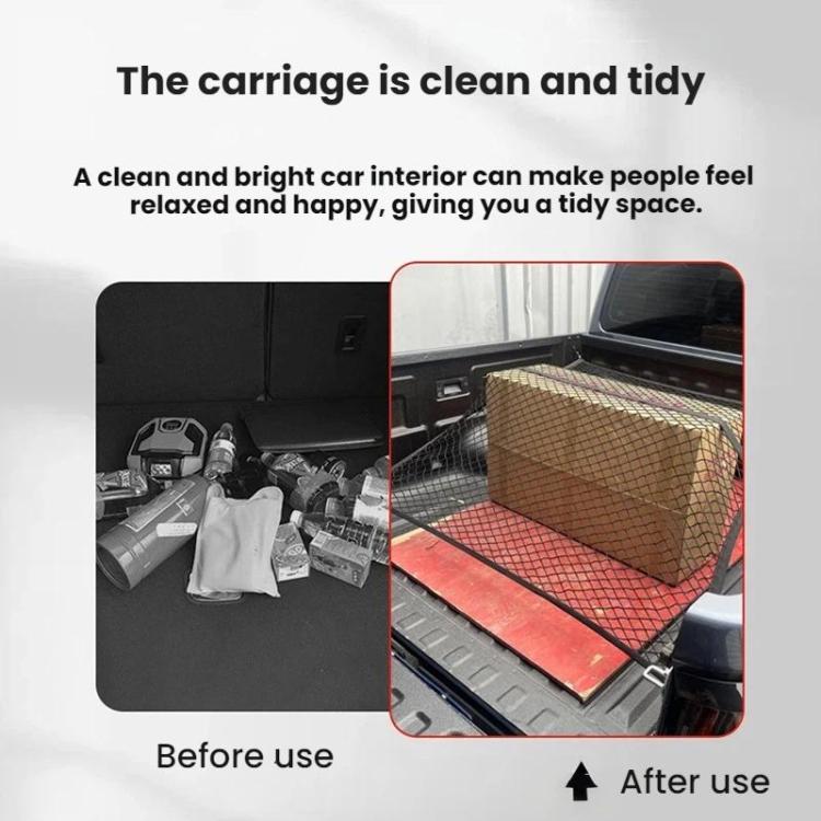 Single-Layer Storage Securing Netting For Pickup Truck Trunks