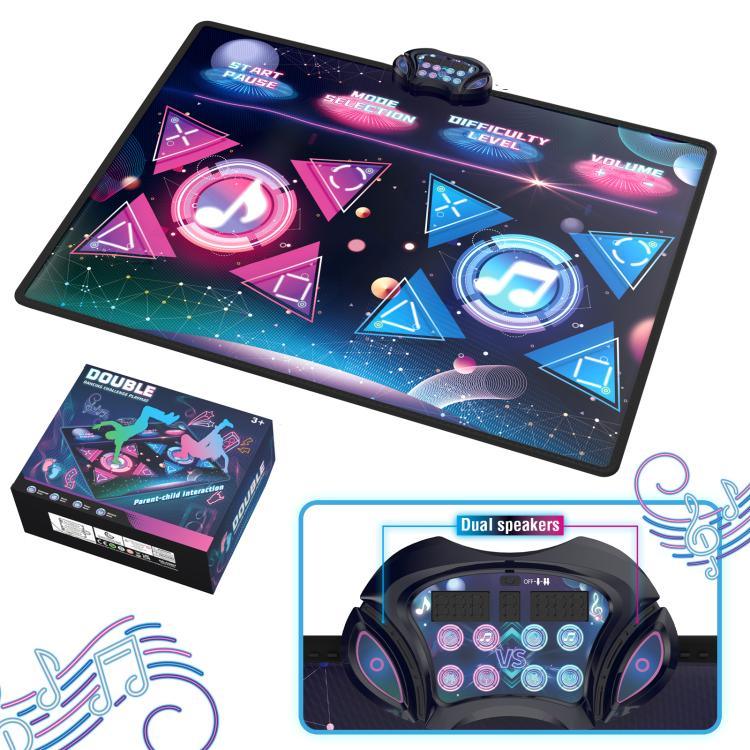 Tanz-Challenge-Spielmatte Drahtlose Tanzmatte Dual-Player Gaming-Pad, 120x95cm