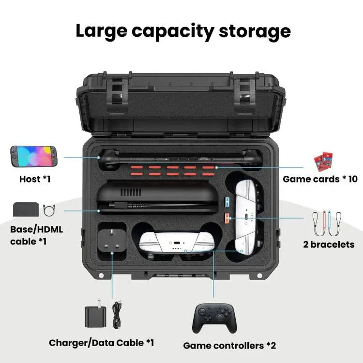 Für Nintendo Switch 2 STARTRC GAMES Feuchtigkeitsdichte wasserdichte Aufbewahrungsbox Explosionsgeschützter Koffer, kein Schultergurt, Aufbewahrungsbox