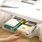 Unsichtbare Aufbewahrungsbox mit ausziehbarer Schublade für Schreibtisch, Schreibwaren und Büroartikel, Mittel Transparent, Mittel Transparent Schwarz, Groß Transparent, Groß Transparent Schwarz, XL Transparent
